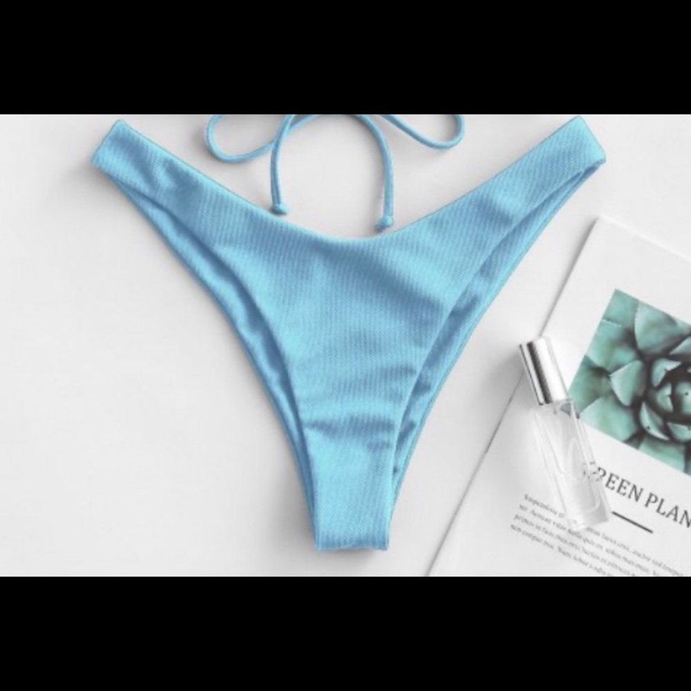 Blue bikini bottom